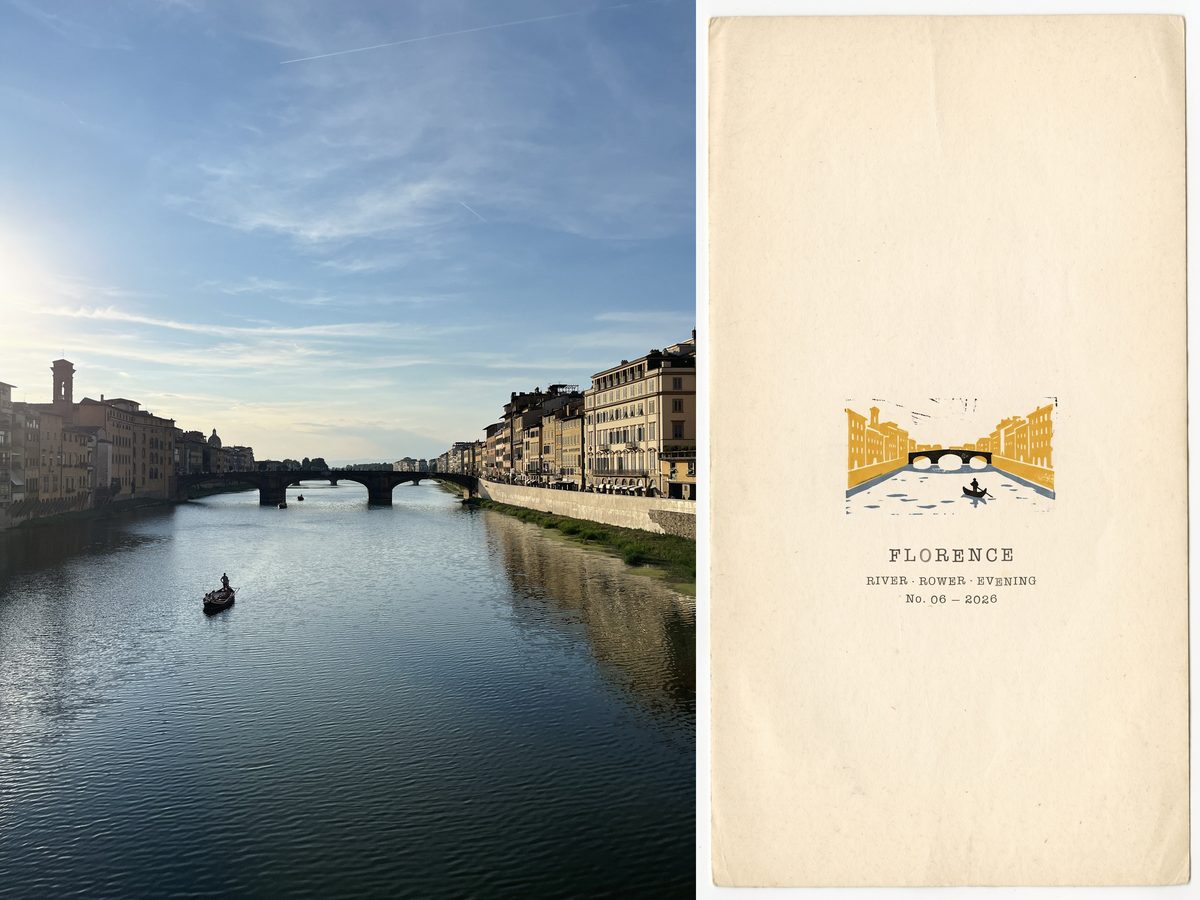 Poster No. 06 — RIVER · ROWER · EVENING, FLORENCE