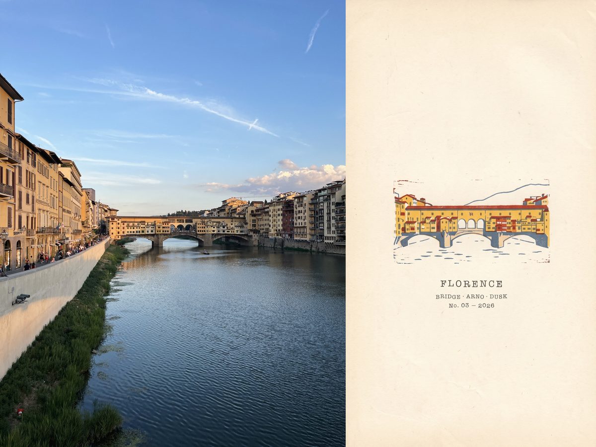 Poster No. 03 — BRIDGE · ARNO · DUSK, FLORENCE