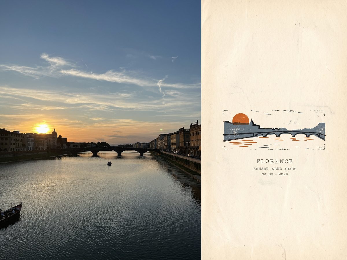 Poster No. 09 — SUNSET · ARNO · GLOW, FLORENCE