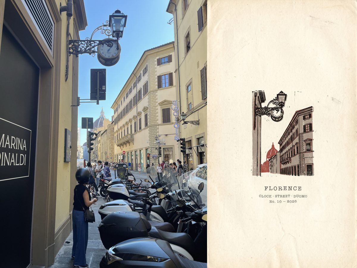 Poster No. 10 — CLOCK · STREET · DUOMO, FLORENCE